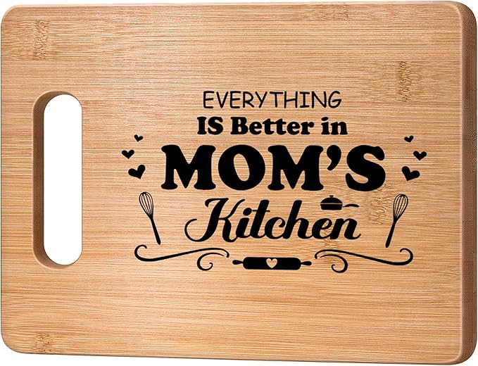 Mom Gifts for Mothers Day,Birthday,Easter Gifts for Mom from Daughter Son,Best Mom Ever Gifts,Personalized Engraved Bamboo Cutting Board Gift for Mom Bonus Mom New Mom Step Mama,Great Women Gift Ideas