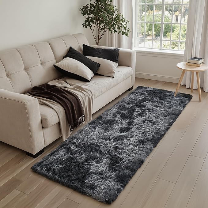 Runner Rugs 2x6 for Bedroom, Super Soft Shag Rug Washable Indoor Fluffy Carpet for Living Room Bedside Sofa Home Dorm Decor Aesthetic