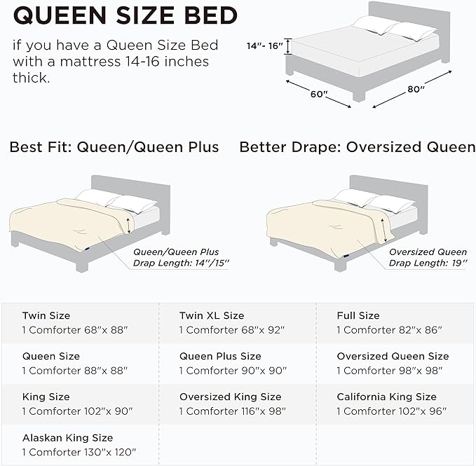 Bedsure Comforter Duvet Insert - Quilted Comforters Queen Size, All Season Duvet, GentleSoft Down Alternative Bedding, with 8 Tabs, Gifts for Women/Men, Grey, Queen 88 x 88 Inches