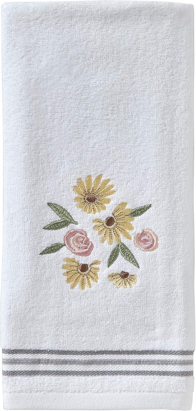 SKL Home by Saturday Knight Ltd. Tossed Flowers Hand Towel (2-Pack), White