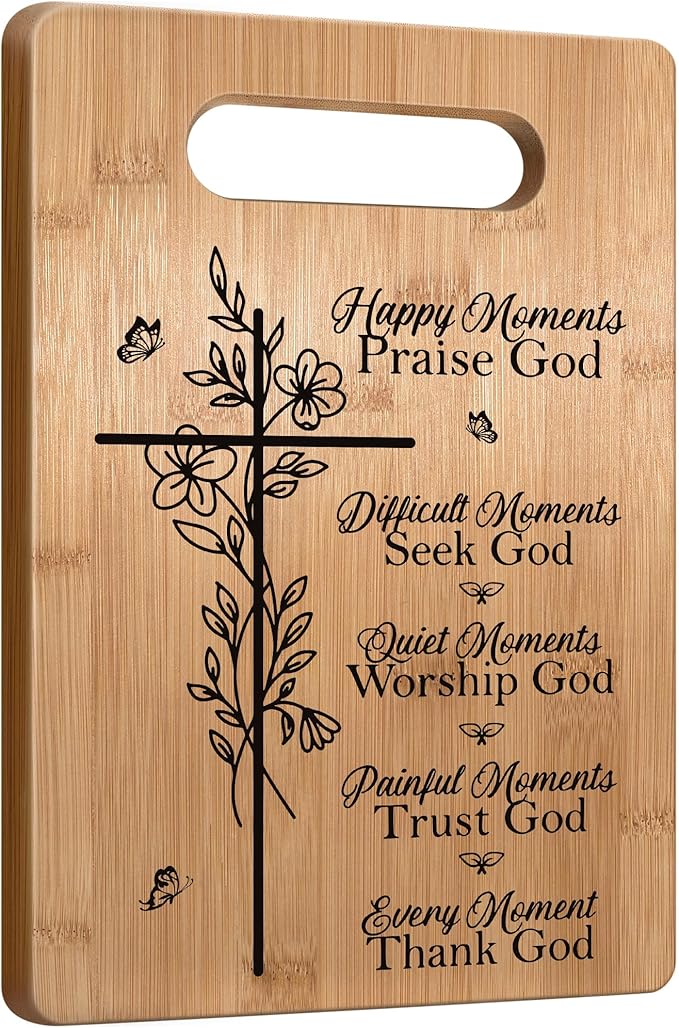 Christian Gifts For Women Faith Religious Gifts Inspirational Gifts, Bible Verse Gifts For Elderly Jesus Cross Scripture Gifts, Christmas Cutting Board Gifts for Women Friend