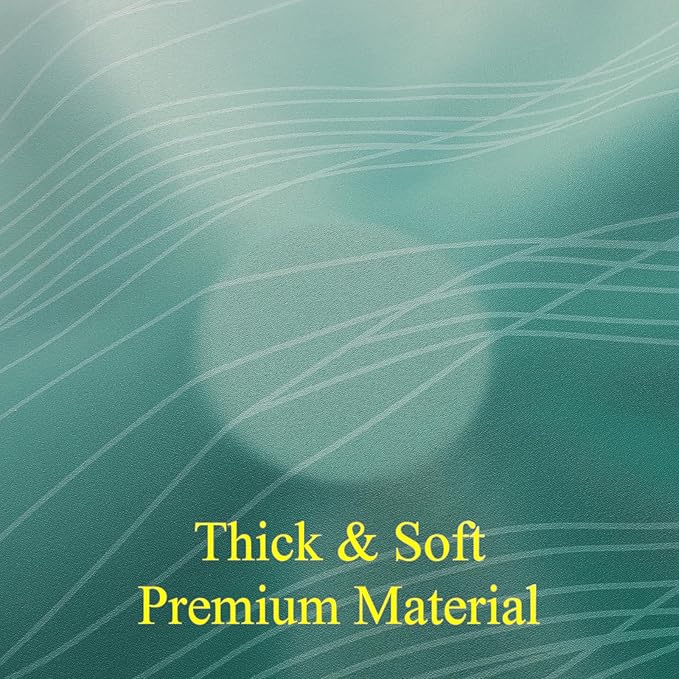 Estelar Textiler Green and Greyish White Blackout Curtains for Living Room, Full Room Darkening Grommet Ombre Curtains for Bedroom, Thermal Insulated Light Blocking Gradient Drapes, 52Wx72L, 2 Panels