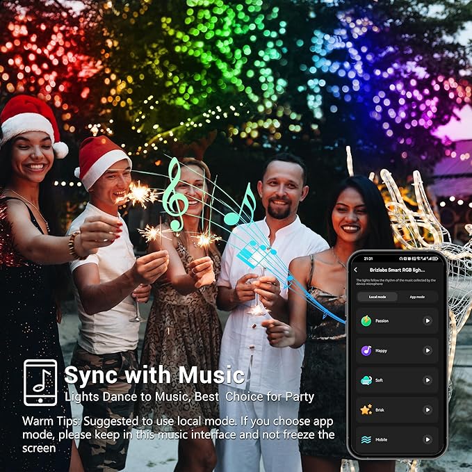 Brizled Smart String Lights, 164ft 498 LED RGB String Christmas Lights App Controlled, Dimmable Outdoor Mini Light, Color Changing Christmas Tree Light Works with Alexa & Google Home