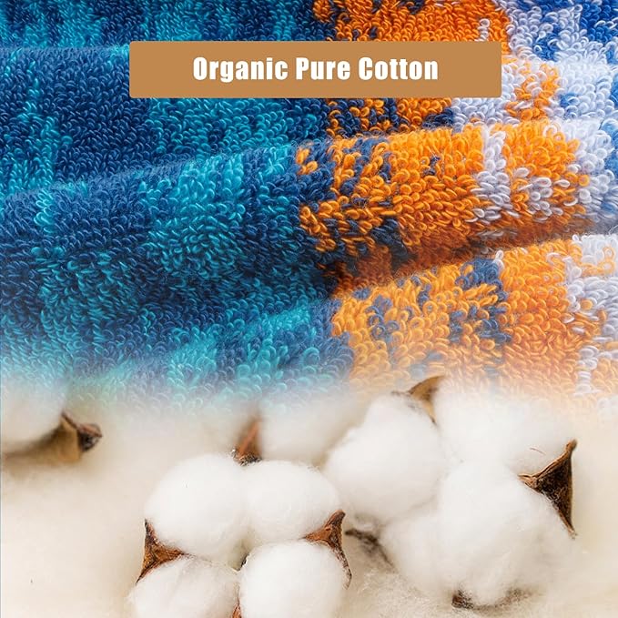 SEMAXE 12 Pack Hand Towels for Bathroom, 100% Cotton Towels with Hanging Loops, Soft & Absorbent, Hand Towel Set for Gym, Shower, Hotel, Spa and Kitchen, Colorful Towel - The Starry Night Collection