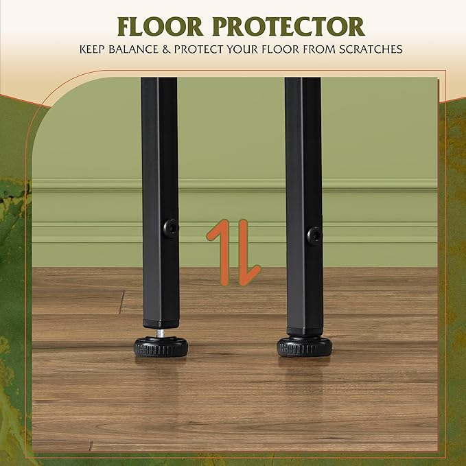 WLIVE Tall Dresser for Bedroom, 7 Drawer Dressers & Chests of Drawers, Fabric Dresser for Closet, Night Stand with Metal Frame, Storage Tower with Fabric Bins, Wood Top, Rustic Brown Wood Grain Print