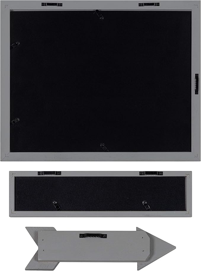 Kate and Laurel Bordeaux Expressions Wall Decor Collection, Set of 10, Coastal Finishes, Assorted Size Frames and Decorative Wall Accents