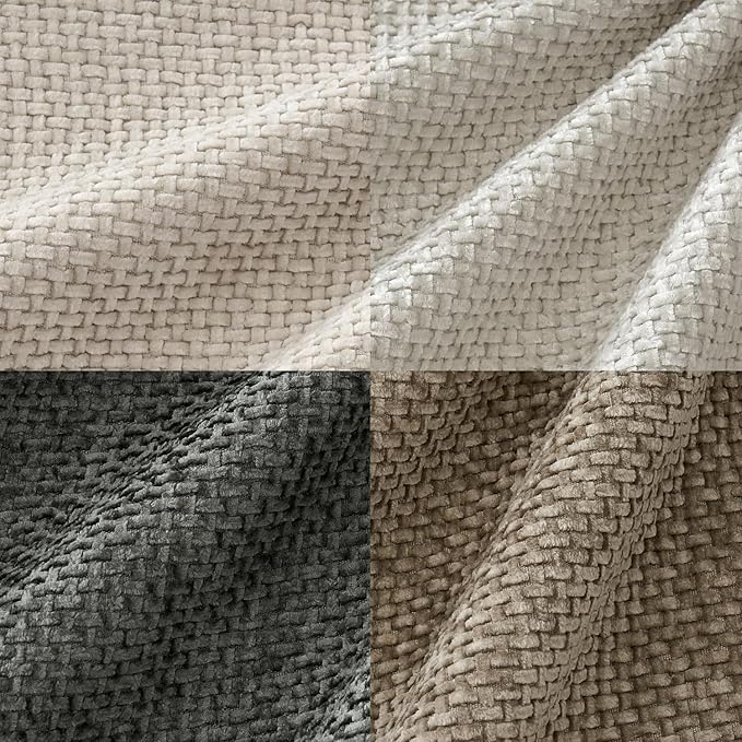 MIULEE Pack of 4 Couch Throw Pillow Covers 22x22 Inch Neutral Soft Decorative Chenille Pillow Covers Farmhouse Boho Accent Cushion Covers for Mid Century Modern Home Decor Sofa Bedroom Living Room