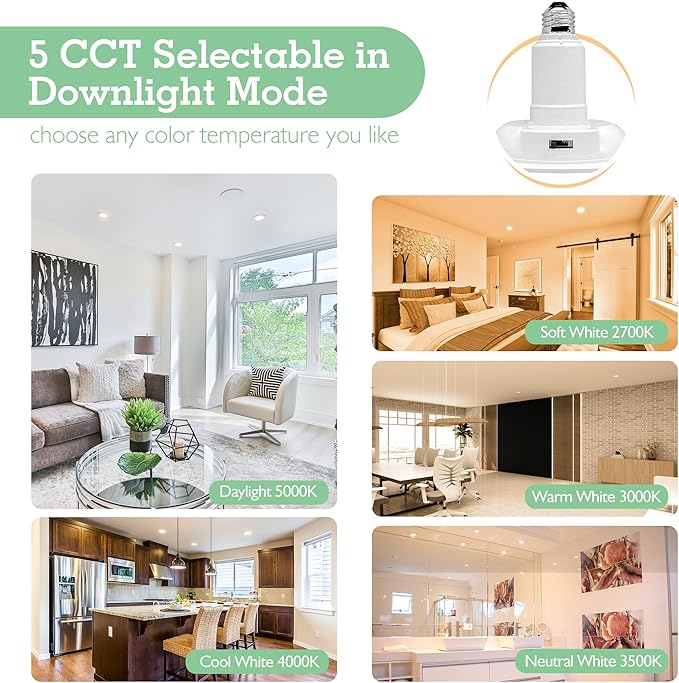 Soliseed 5/6 Inch LED Recessed Lighting with Night Light,5CCT Selectable 2700K-5000K Retrofit Downlight,12W=60W,800LM,Dimmable LED Replacement Can Lights,Easy Install,E26,6 Pack