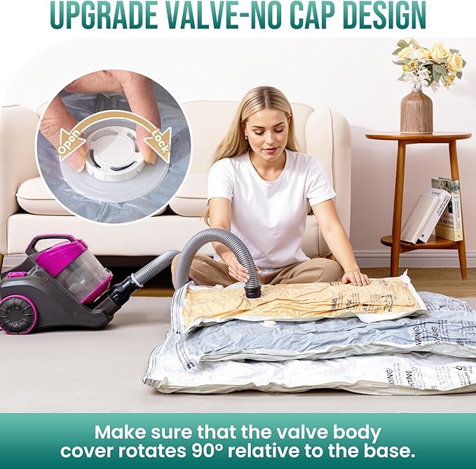 TAILI 20 Pack Combo Vacuum Storage Bags, Vacuum Seal Bags for Clothing (4 Jumbo, 4 Large, 4 Medium, 8 Travel Roll), Space Saver for Bulky Clothing, Beddings, Comforters, Saving More Closet Space