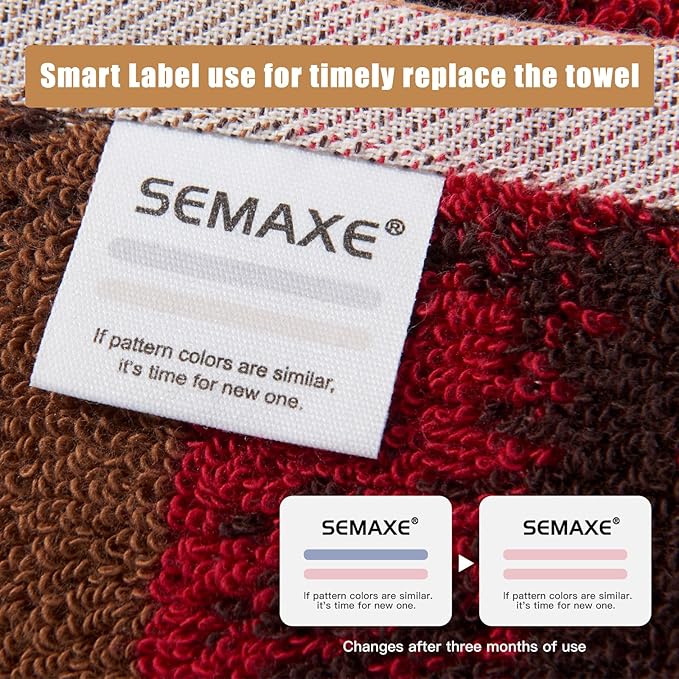 SEMAXE 12 Pack Hand Towels for Bathroom, 100% Cotton Towels with Hanging Loops, Soft & Highly Absorbent, Hand Towel Set for Gym, Shower, Hotel, Spa and Kitchen, Colorful Towel - Sunset Collection