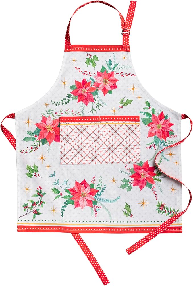 Maison d' Hermine 100% Cotton Apron for women with Pocket Kitchen Chef Apron for Men Cooking Gardening Server Waitress