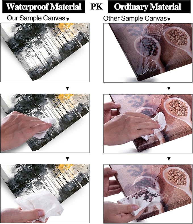 ZESTFLICKR Wall Art canvas for ink wash painting black and white trees forest traditional Chinese painting of Study office living home decoration. (20x40inch)