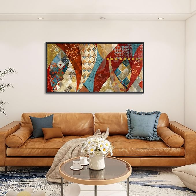 YDYSUNE Extra Large Wall Art Vintage Red and Orange Picture Painting Artwork Abstract for Living Room Bedroom Dinning Room Home Office Wall Decor 20X40IN