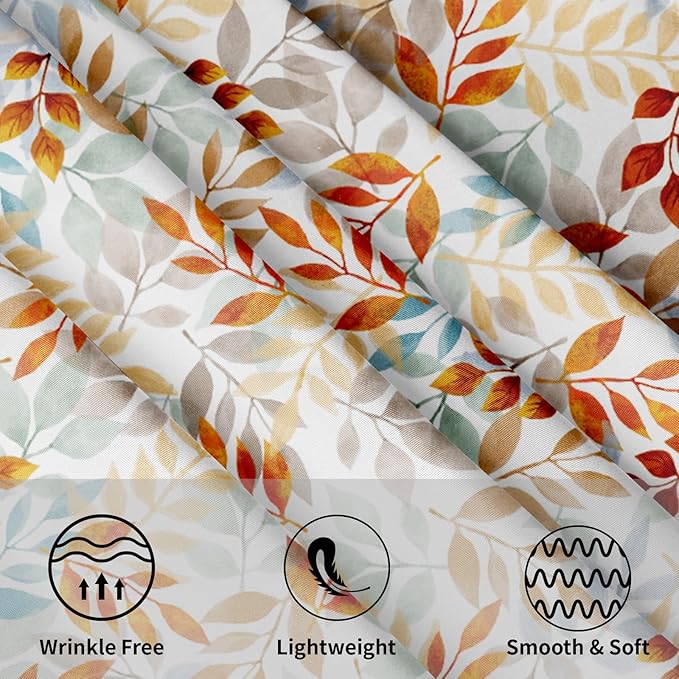 Fall Round Tablecloth 60x60 Inch Fall Leaves Tablecloth Circular Autumn Thanksgiving Round Table Cloth Washable Tabletop Autumn Leaves Table Cover for Seasonal Holiday Home Kitchen Dining Party Decor