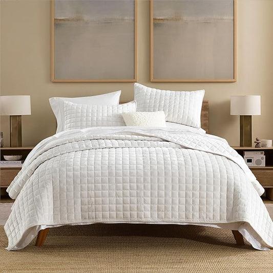 Secgo Twin Comforter Set for Bed - Velvet Quilts Twin Size, Black Bedspreads (68 * 86 Inch) with 2 Pillow Shams, Patchwork Reversible Lightweight Bedding