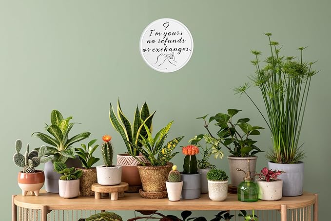 I'm Yours No Refunds or Exchanges Metal Tin Sign 8x8 In for Couples Birthdays Valentine'S Day and More Create Lasting Love Memories Unique Gift Idea Romantic Gift Playful Quote