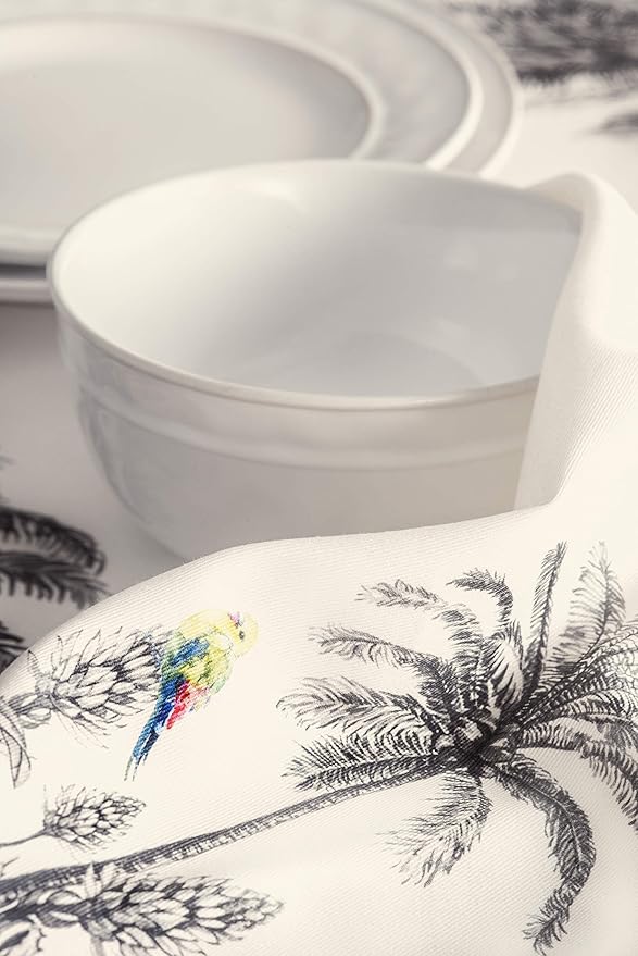 Maison d' Hermine Cloth Napkins Set of 4 100% Cotton Everyday Reusable Square Napkins Cloth Washable, Dinner, Party, Wedding, Restaurant (Amazonia, 20" x 20")