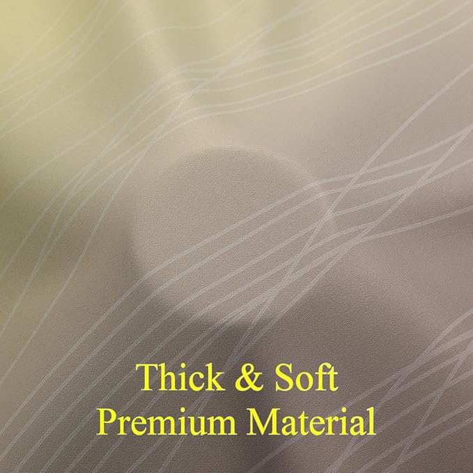 Estelar Textiler Brown and Yellow Gradient Blackout Curtains for Bedroom, Thermal Insulated Ombre Blackout Drapes, Full Light Blocking Energy Saving Curtains for Living Room, 52Wx96L, 2 Panels