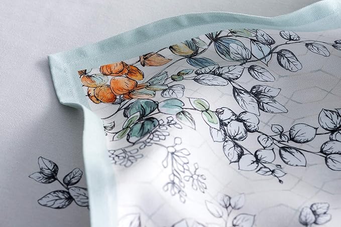 Maison d' Hermine Cloth Napkins Set of 4 100% Cotton Everyday Reusable Square Napkins Cloth Washable, Dinner, Party, Wedding, Restaurant (Whitish Shabby Chique, 20" x 20")