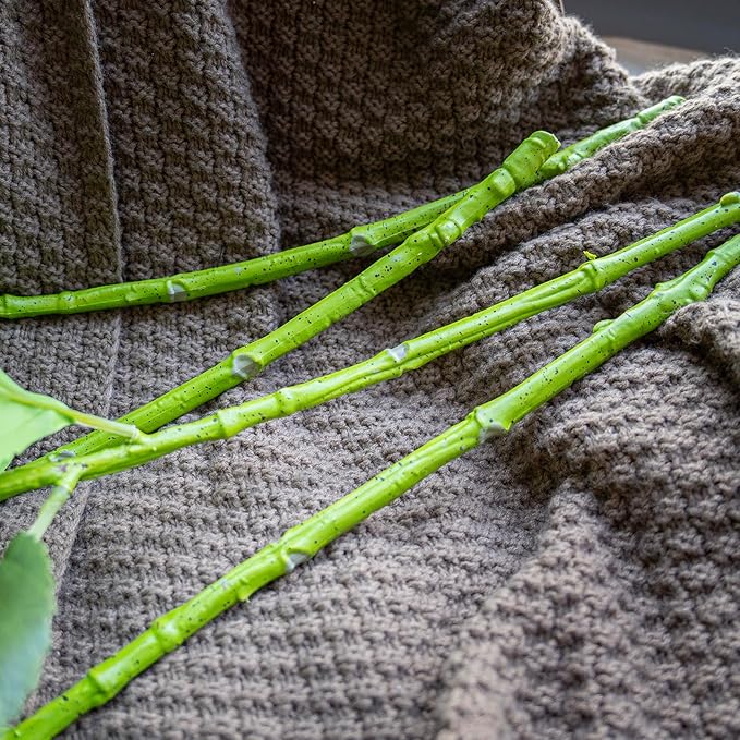 4PCS Artificial Flowers Large Hydrangeas Flowers Latex Bouquet for Wedding Bridal Office Home Party Decoration (2Pcs Green+2Pcs Light Green)