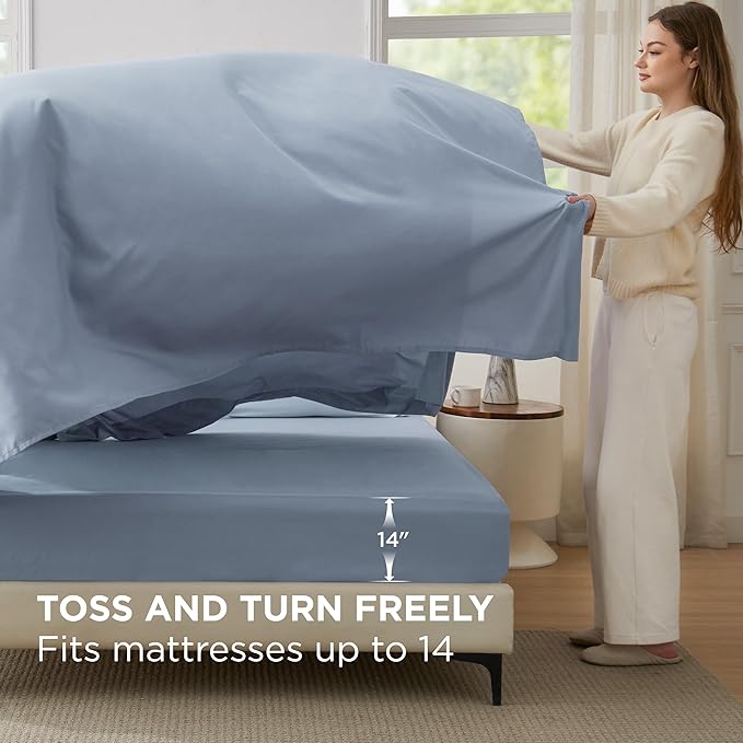 Bedsure King Size Comforter Set - 7 Pieces Navy King Bedding Set for All Seasons, Boho Contrasting Design Bed in a Bag with Comforter, Sheets, Pillowcases & Shams