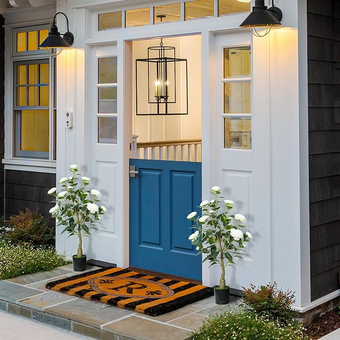 3ft Artificial Camellia Tree with White Silk Flowers - Realistic Faux Flowering Plant for Indoor/Outdoor Decor, Home Staging & Wedding Centerpieces-2pack