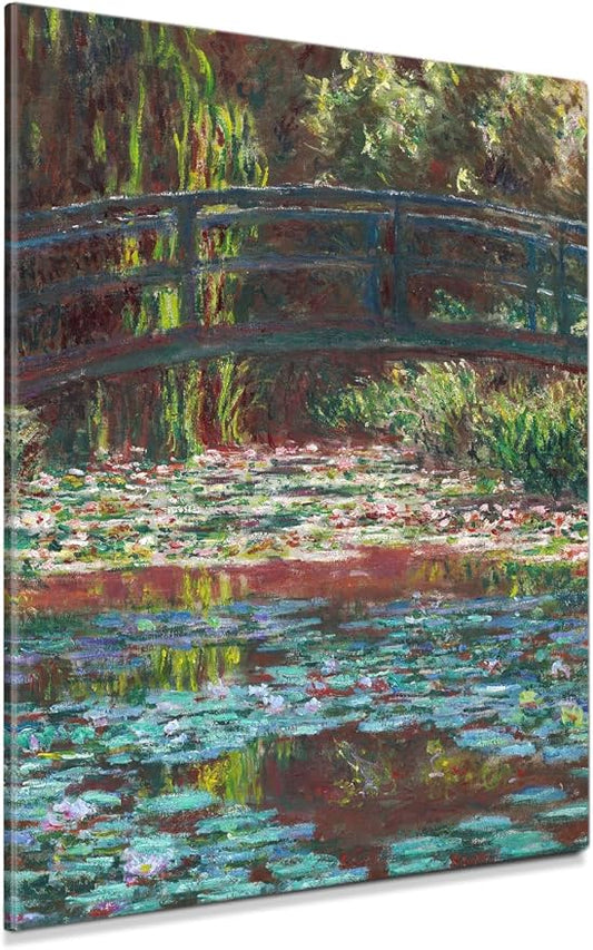 DECORARTS - Water Lily Pond (1900) by Claude Monet, Museum-Quality Giclee Canvas Print, Wall Art Reproduction, 30" W x 40" H, Made in USA
