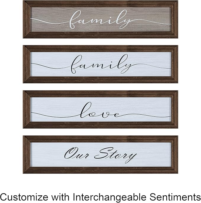 Kate and Laurel Bordeaux Expressions Wall Decor Collection, Set of 10, Industrial Farmhouse Finishes, Assorted Size Frames and Decorative Wall Accents