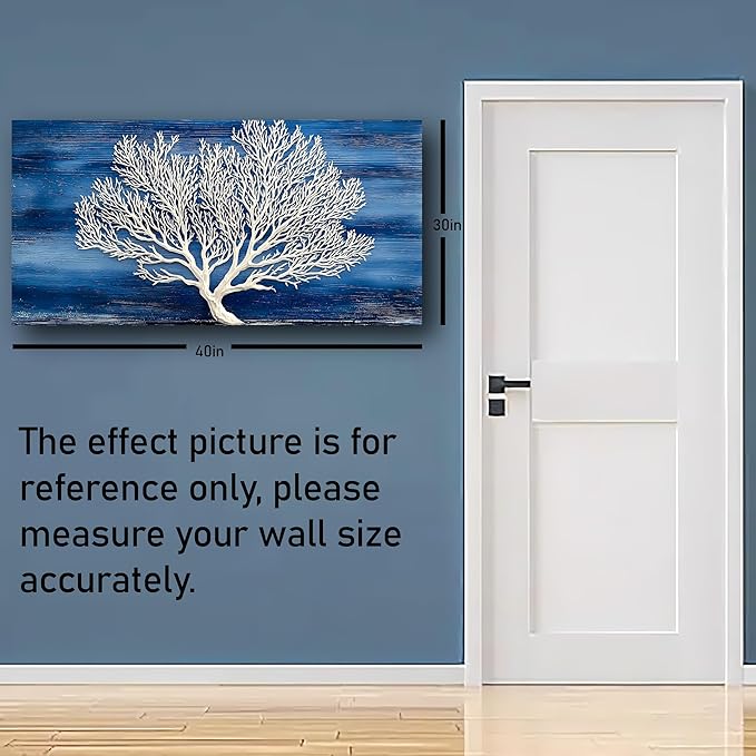 Abstract Wall Art Canvas Print White Tree Trunk Painting Bathroom Decor Paintings Modern Style Living Room Bedroom Office Home Kitchen Decor Nature Landscape Artwork Wooden Frame 20x40 Inches