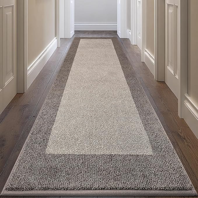 Machine Washable Runner Rug 32" x 96", Non Slip Kitchen Mat for Floor, Absorbent Entryway Rug for Kitchen, Bedroom, Living Room, Hallway, Door (Roll Packing)