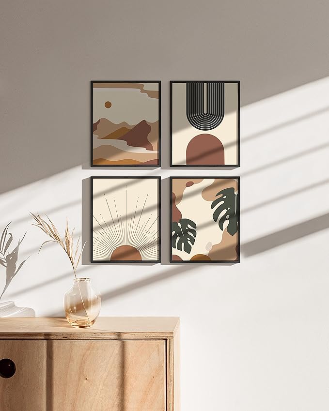 HAUS AND HUES Black 8x10 Picture Frame Set of 4-8"x10" Black Oak Wood Frames Set of 4, 8x10 Poster Frame, Wood Picture Frames 8x10, 8x10 Frames, Black Poster Frame, 4 8x10 Picture Frames for Wall