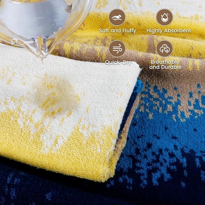 SEMAXE Luxury Bath Towel for Bathroom, 100% Cotton Towel with Hanging Loop and Smart Tag, Soft & Absorbent, Gift Box Packaging,1 Pc Bath Towel, 55" L x 27" W