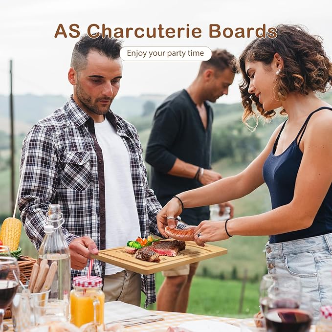 Joeyan Fathers Day Gift, Birthday Gifts for Dad, Engraved Wooden Cutting Board Present for Dad, Personalized BBQ Chopping Board for Grill Master, Best Dad Ever Grilling Gift for Grandpa Him Men