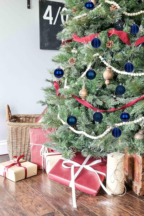 30PCS 2.36" Christmas Ball Ornaments Shatterproof Navy Blue Christmas Tree Decorations Xmas Tree Balls Halloween Ornaments Décor