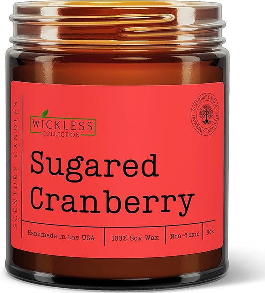 Wickless Candles for Candle Warmer Lamp, Many Scents to Choose, 100% Non-Toxic Soy Wax, Scented Candle Melts for Warming Plate, Handmade in The USA (Sugared Cranberry)