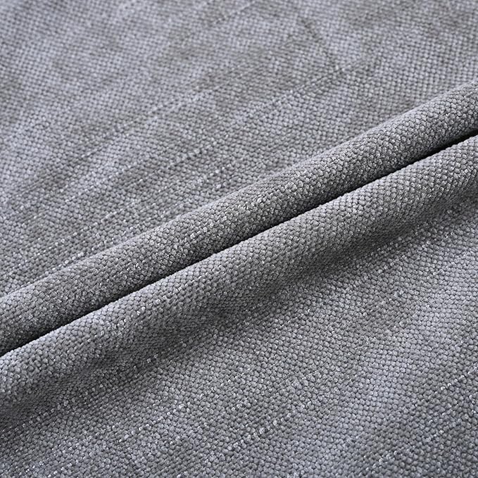 Set of 4 Soft Textured Decorative Throw Pillow Covers 18x18 Inch Cozy Farmhouse Cushion Cover Square Accent Pillow Cases for Bed Couch Sofa Living Room, Grey