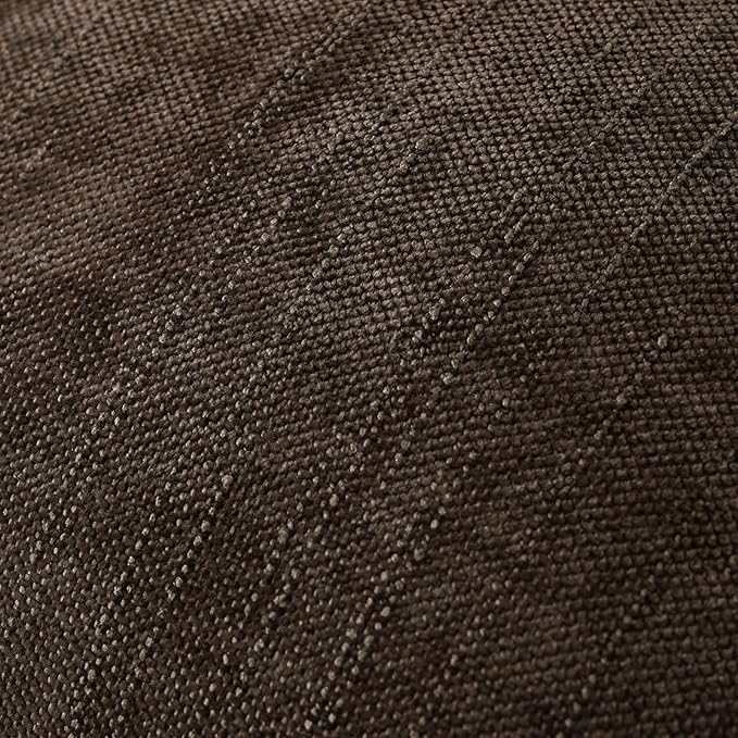 Set of 4 Soft Textured Decorative Throw Pillow Covers 22x22 Inch Cozy Farmhouse Cushion Cover Square Accent Pillow Cases for Bed Couch Sofa Living Room, Dark Brown