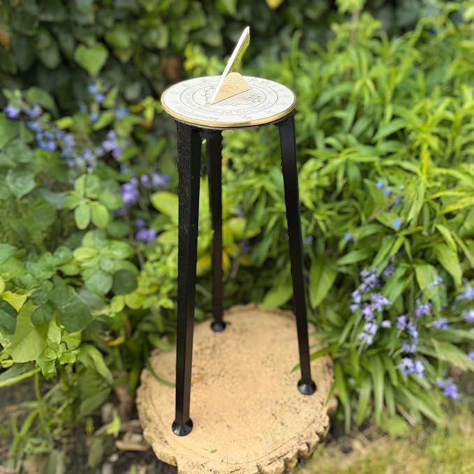 Anniversary Sundial Gift for A 1st Wedding Anniversary in 2025 - Recycled Metal Home Decor Or Garden Present Idea - Handmade in UK for Him, Her Parents Or Couples 1 Year Celebration