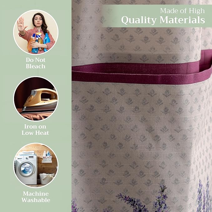 Maison d' Hermine 100% Cotton Apron for women with Pocket Kitchen Chef Apron for Men Cooking Gardening Server Waitress