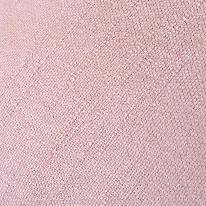 Set of 4 Soft Textured Decorative Throw Pillow Covers 24x24 Inch Cozy Farmhouse Cushion Cover Square Accent Pillow Cases for Bed Couch Sofa Living Room, White Beige Pink