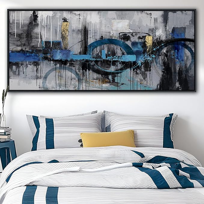 KLAKLA Extra Large Wall Art 86x29 Inches - Abstract Huge Canvas Picture Wall Decor Living Room Oversized Artwork for Walls Bedroom Office Decoration Modern Frame Wall Art