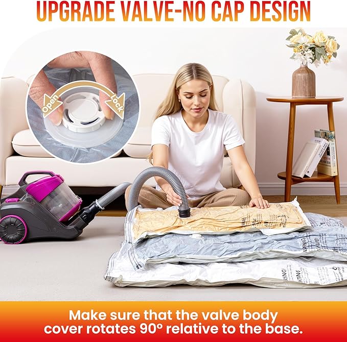 TAILI 10 Pack Vacuum Storage Bags, Jumbo Vacuum Seal Bags for Clothing (40x31 Inch), Space Saver for Bulky Bedding, Pillows, Blankets, Large Closet Organization and Storage