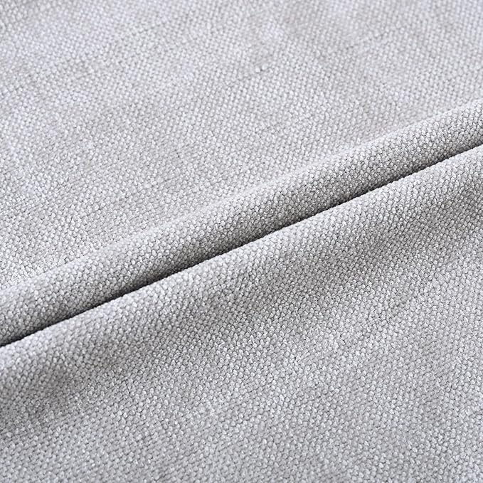 Set of 4 Soft Textured Decorative Throw Pillow Covers 16x16 Inch Cozy Farmhouse Cushion Cover Square Accent Pillow Cases for Bed Couch Sofa Living Room, Light Grey