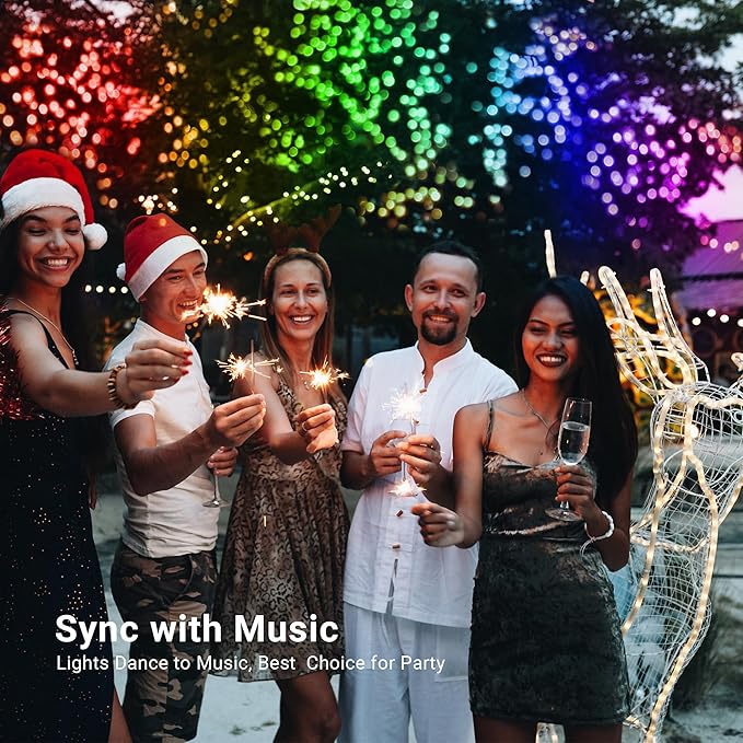 Brizled Color Changing String Lights 98FT 300 LED RGB Christmas Lights Dimmable Multifunctional Christmas Light with Remote for Indoor Outdoor Halloween Xmas Tree Holiday Party Thanksgiving Decor