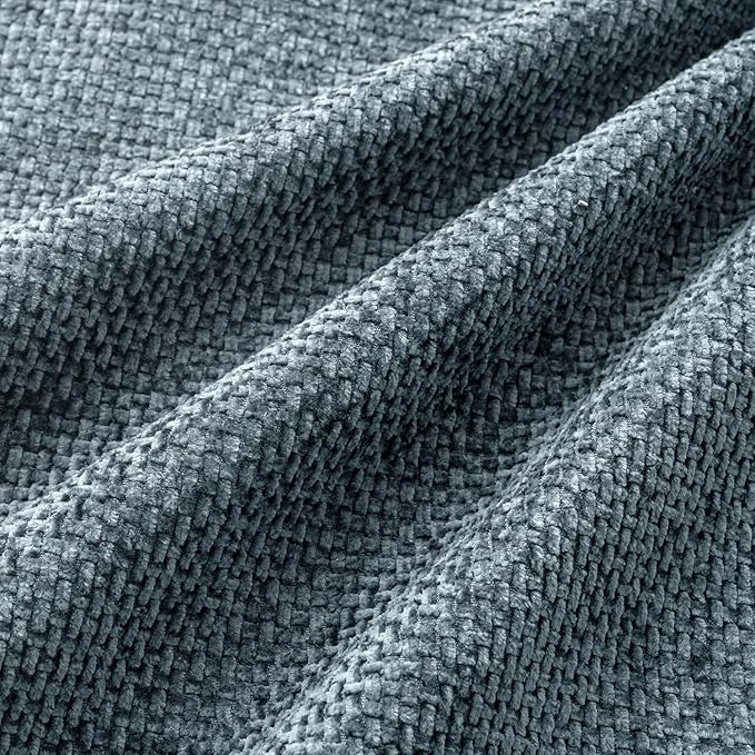 MIULEE Pack of 4 Couch Throw Pillow Covers 20x20 Inch Navy Blue Soft Decorative Chenille Pillow Covers Farmhouse Accent Cushion Covers for Boho Home Decor Sofa Bedroom Living Room