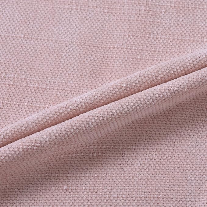 Set of 4 Soft Textured Decorative Throw Pillow Covers 24x24 Inch Cozy Farmhouse Cushion Cover Square Accent Pillow Cases for Bed Couch Sofa Living Room, Light Pink