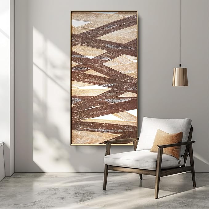 BrightA Master Bedroom Wall Art - Black and White Wall Decor for Bedroom and Living Room - Acrylic Painting 23.6"x47.2"