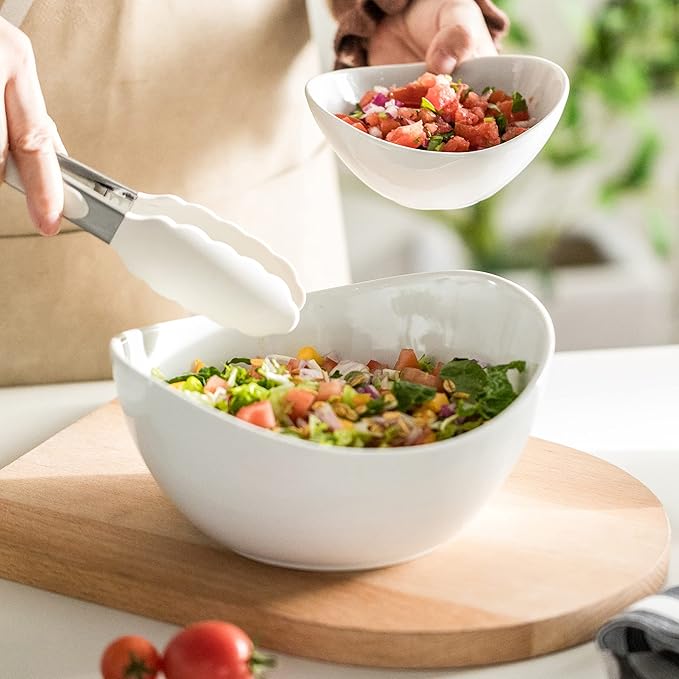 YHOSSEUN Chip and Dip Serving Set 2 Tiered Chip Dip Bowls with Metal Rack for Appetizer, Snacks - Large Chip Bowl 45 oz Small Dip Bowl 7 oz-Serving Bowls for Party, Food Dispaly - Gold Stand