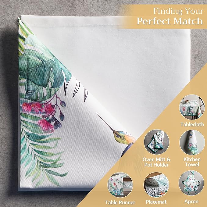 Maison d' Hermine Cloth Napkins Set of 4 100% Cotton Everyday Reusable Square Napkins Cloth Washable, Dinner, Party, Wedding, Restaurant, Spring/Summer (Tropiques, 20" x 20")