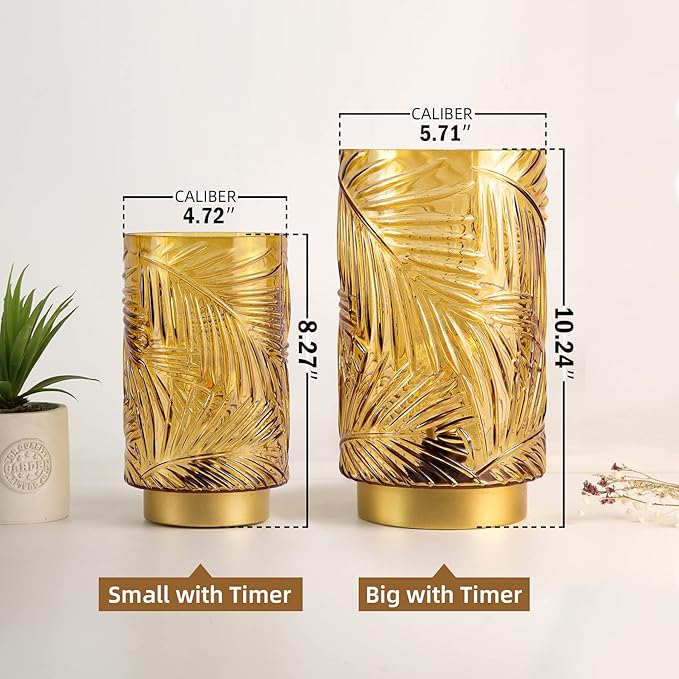 Battery Operated Table Lamp, Cordless Lamps for Home Decor, Battery Powered Nightlight with LED Bulb with Timer, Decorative Lights for Living Room Bedroom Tabletop Entryway Centerpiece Gift(S Yellow)